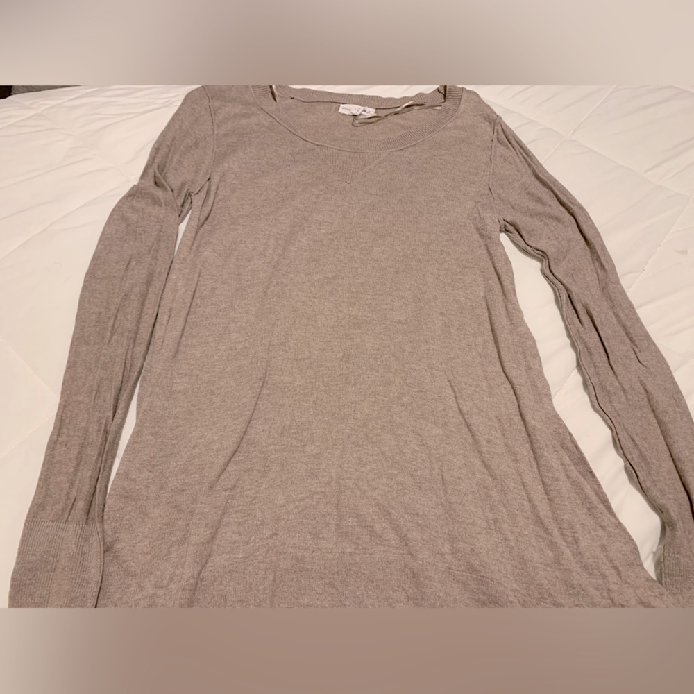 Shrinking Violet Tan Pullover Sweater - image 8
